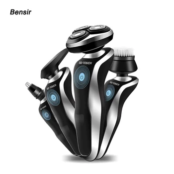

Bensir 5D Electric Shaver Men Machine Nose and Hair Trimmer Rechargeable Toothbrush Barbeador 4 In 1 Washable Floating Blade