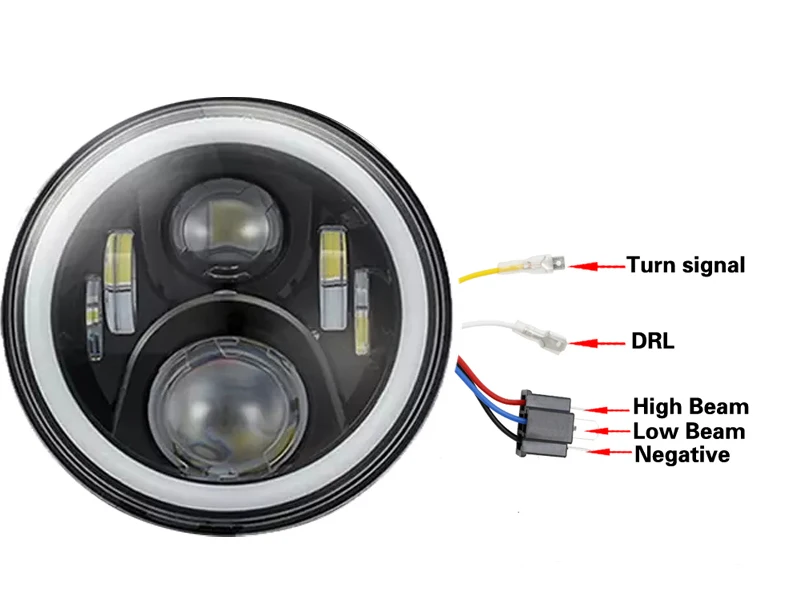 7-дюймовый автомобильный светильник светодиодный головной светильник для Lada 4x4 DRL 7 ''Halo передняя фара w/дневной ходовой светильник s для Jeep Jk Nissan Patrol Y60