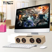 20 Вт деревянный Bluetooth динамик бас стерео Hifi Колонка беспроводной объемный ТВ Саундбар домашний кинотеатр