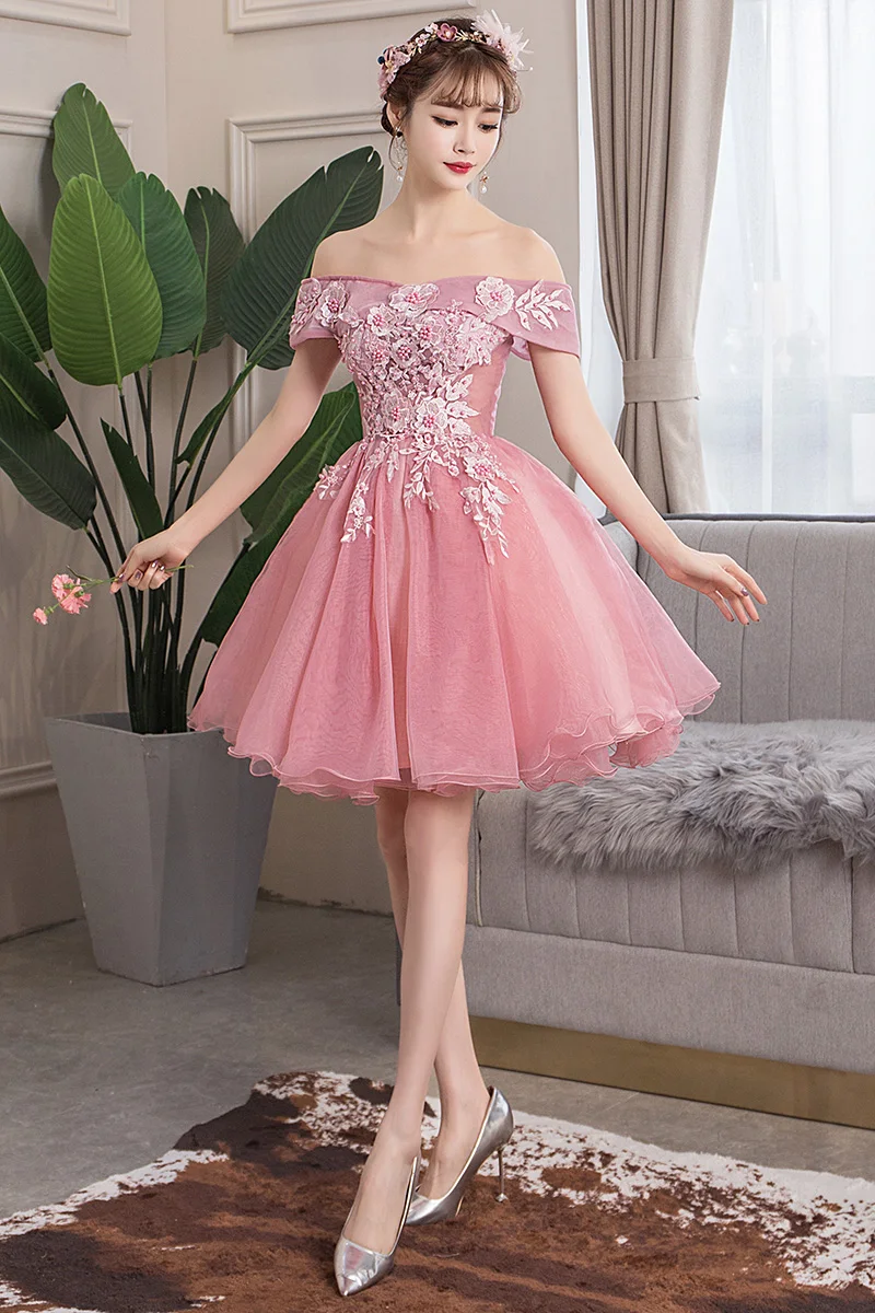 dark pink party dress