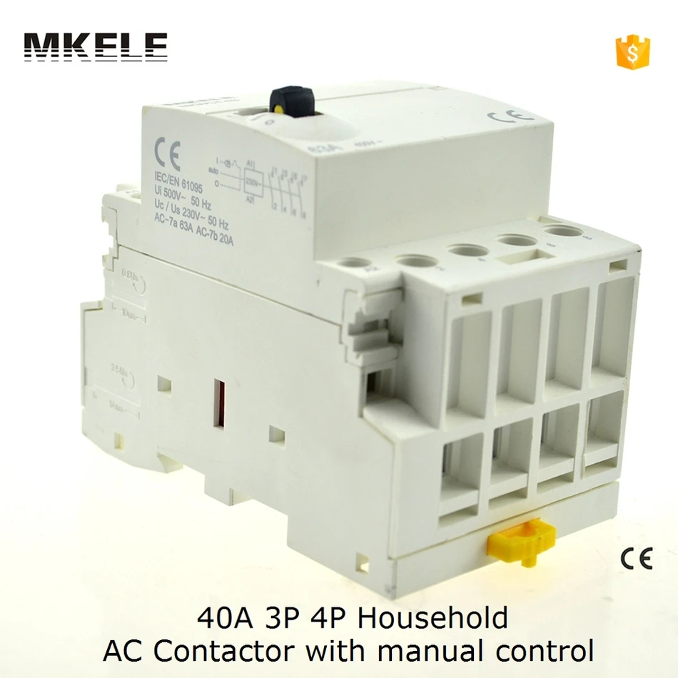 

MKWCT-40M Household Ac Contactor 220V WCT 40Amp 3 Pole 3NO Modular Operated Contator By Manual Control