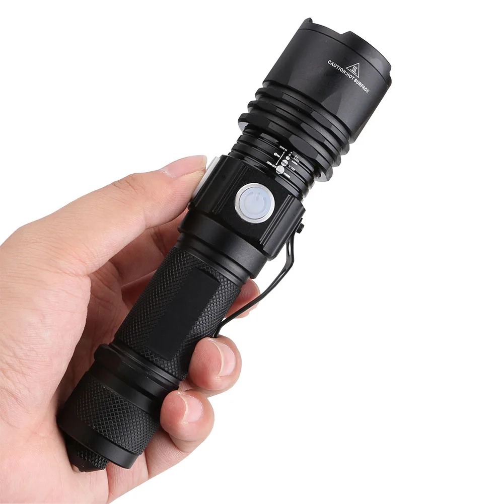 2 in 1 Safety Hammer Torch USB Charging Flashlight 3 Mode XML T6
