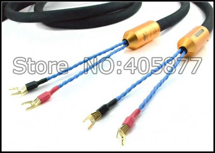 Cheap with box  G7 Emperor Double Crown speaker cable 2.5M Audio speaker cable silver-gold 1pair 1