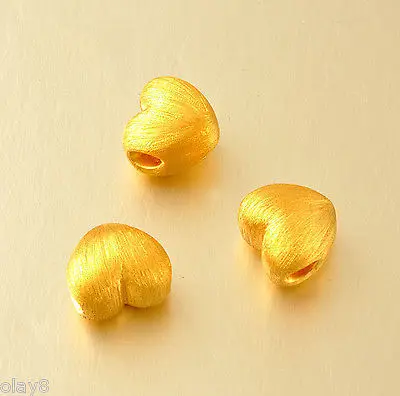 

1PCS Pure 999 24K Yellow Gold 3D Lucky Heart Bead Pendant 0.75g J.Olay