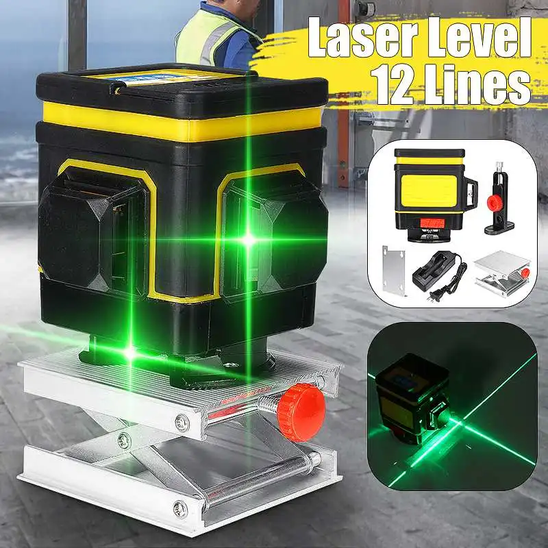 

Mini 12 Lines 3D Self-Leveling Green Laser Level Device360 Horizontal And Vertical Cross for Laser Line Measure as Construction