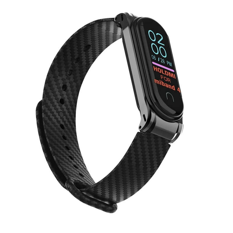 YUEDAER высокое качество Mi Band 4 ремешок из мягкого силикона и углеродного волокна для
