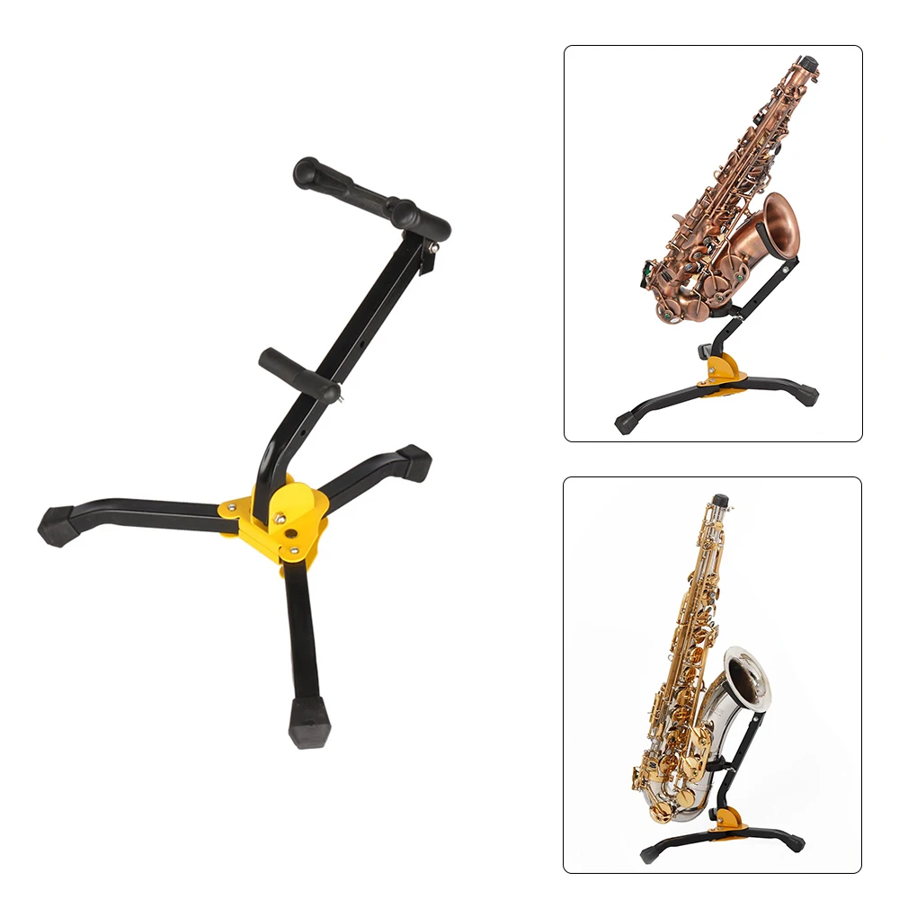 Foldable Tenor Saxophone Stand Tripod Holder Alto Sax Metal Floor Stand