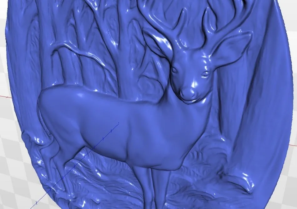 Модель рельеф deer_3 для чпу в формате STL 3d artcam |