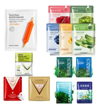 

10Pcs BIOAQUA plant Blood orange "V" Hang ear type face masks Acne Treatment Anti-Aging Moisturizing facial mask sin care