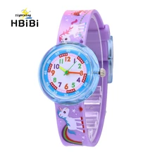 7 styles New listing children watch Cute dinosaur unicorn watch cartoon pony kids watches student child watch girls boys clock