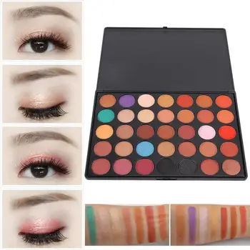 

Matte Eye Shadow Makeup 35 Colors Waterproof Long Lasting Matte Shinne Glitter Cosmetics Eye Shadow Powder Palette Eye Make Up