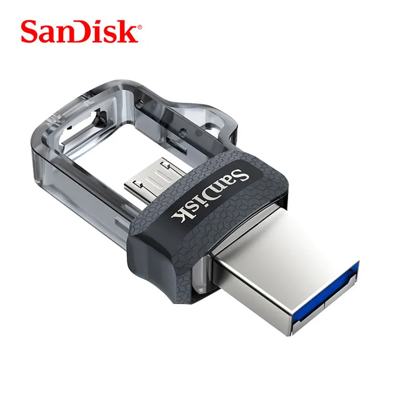 Sandisk двойной OTG USB флэш-накопитель 128 ГБ Высокое Скорость 150 м/с USB3.0 на флэшке, 32 Гб оперативной памяти, 16 Гб встроенной памяти, 64 ГБ флеш-накопитель для Android/ПК