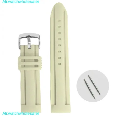 24mm Transparent Color Silicone Jelly Rubber Unisex Watch Band Strap WB1072K24JB