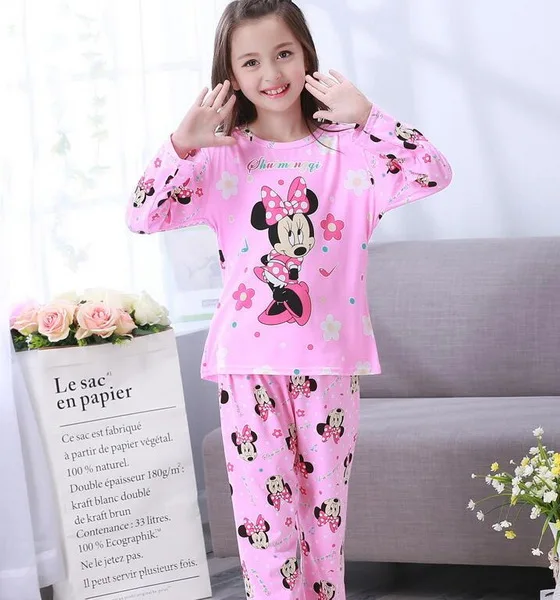 3 12 Years Children Pajama sets Cartoon kids Pyjamas Boys Girls Long