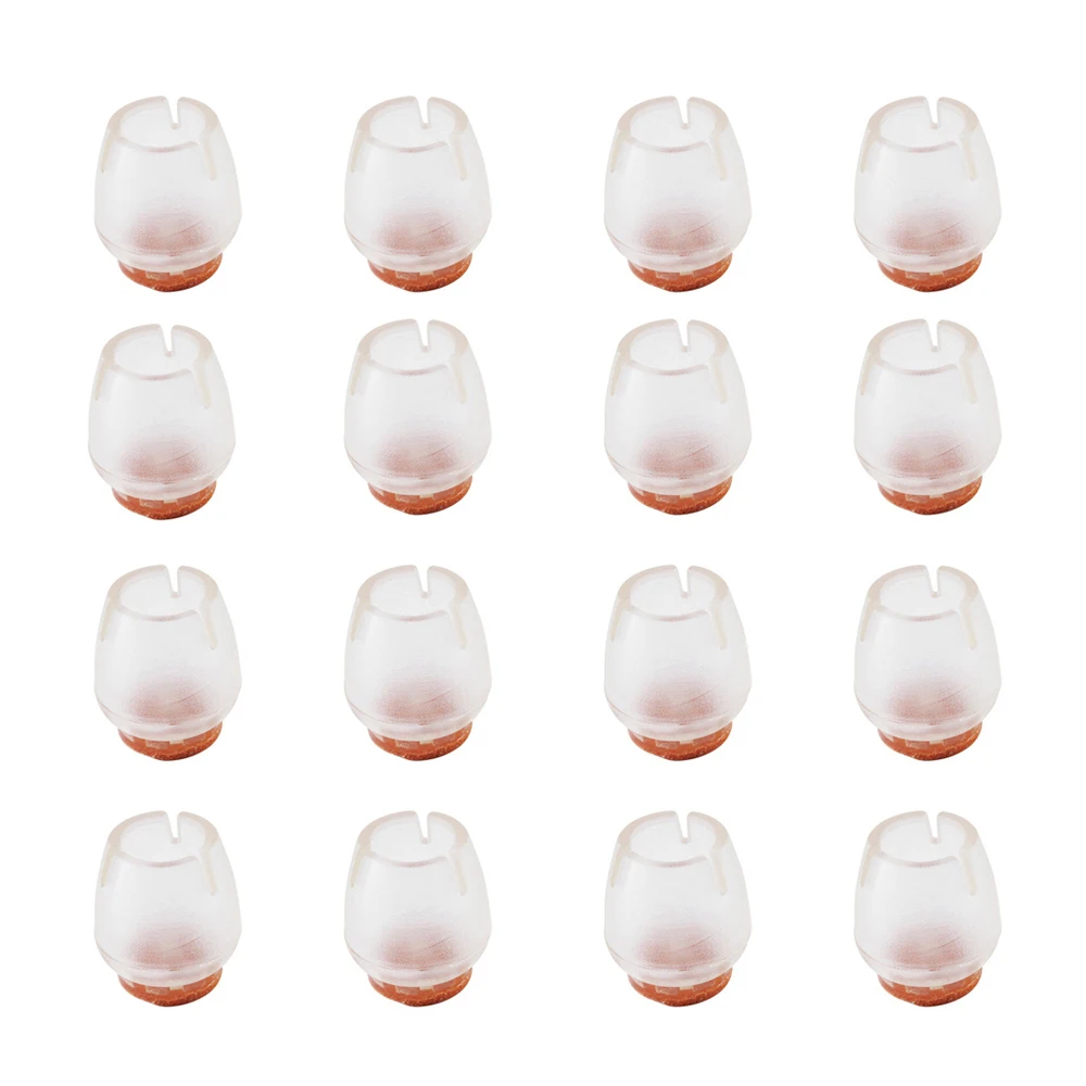 

16pcs Silicone Chair Leg Caps Feet Pads Furniture Table Covers Socks Floor Protectors Round Bottom Non-Slip Cups Table Accessory