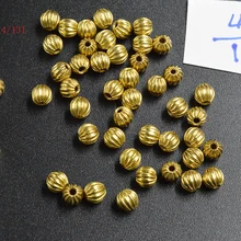 FLTMRH 65 шт. 4 мм позолоченные латунные колеса зерна разделитель бусины Круглые бусины Высокое качество ювелирные аксессуары