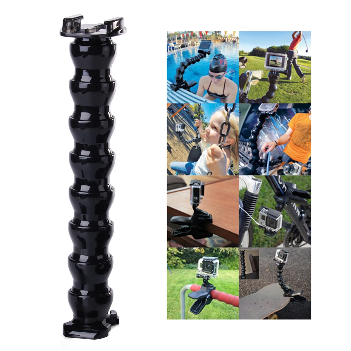 Flex Arm Mount Gooseneck Neck Handle Monopod For Gopro Hero 2 3 3+ 4