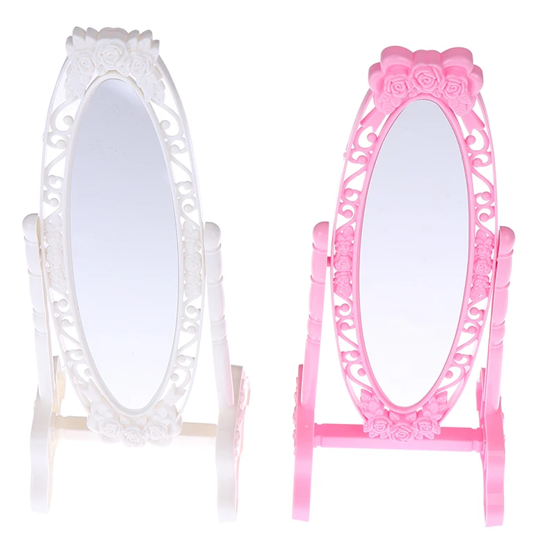 1Pc Doll Make Up Mirror Rose Fashion Doll Mirror Mini Play Rotatable