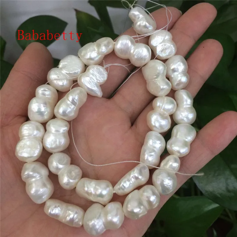

NEW Natural freshwater pearl 10 -13MM irregular shaped loose beads 14"