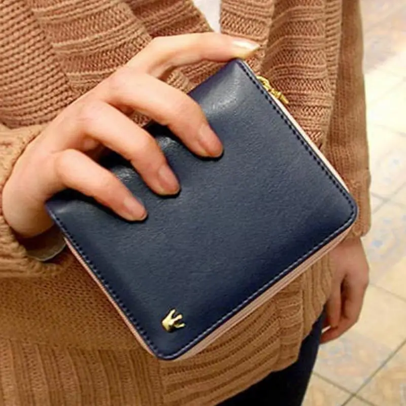 

Women Wallet 2017 Crown Zipper Coin Purse Wearable Short Wallet Handbag Female Wallet Women Clutch Purses Carteira Feminina