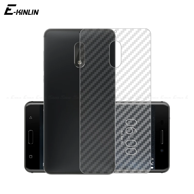 

Back Cover Screen Protector For Nokia 5 6 7 Plus 8 Sirocco 9 PureView 3 8.1 6.1 5.1 X7 2018 Carbon Fiber Film Not Tempered Glass