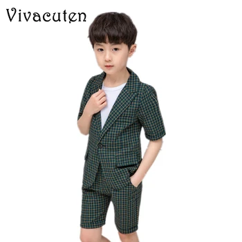 

Summer School Kids Birthday Suits For Boys Gentleman Fashion Blazer Vest Pants 2pcs Set Wedding Party Tuxedo Kids Clothes F271