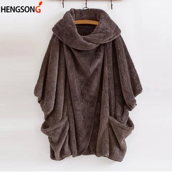 

Elegant Faux Fur Coat Women 2019 Autumn Winter Warm Soft Pullover Fur Jacket Female Plush Overcoat Casual Outerwear