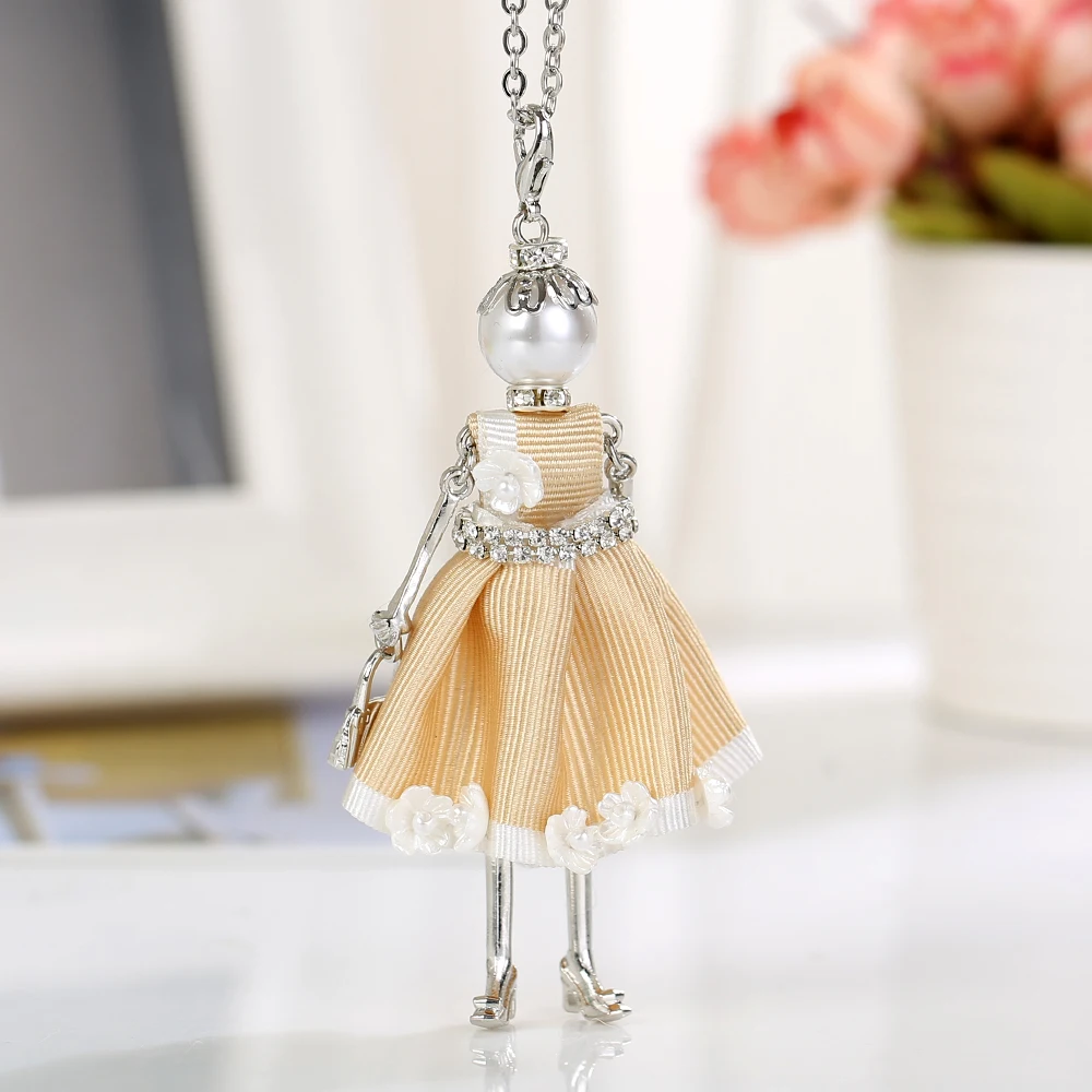 Doll Choker Crystal Beads Pendant Necklace&pendant Vintage Simulated