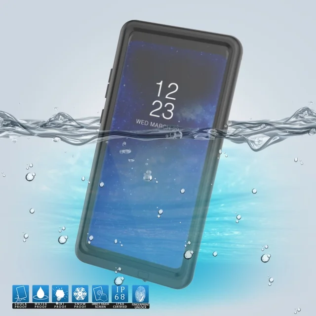 <b><p>Galaxy Note Warproof Case Slim Fingnt Ideification</p></b><b><p>ギャラクシーノート8防水ケーススリム指紋識別IP68の耐震性Snowproofカバーサムスンバッグ</p></b><br /><br /><p align='center'>