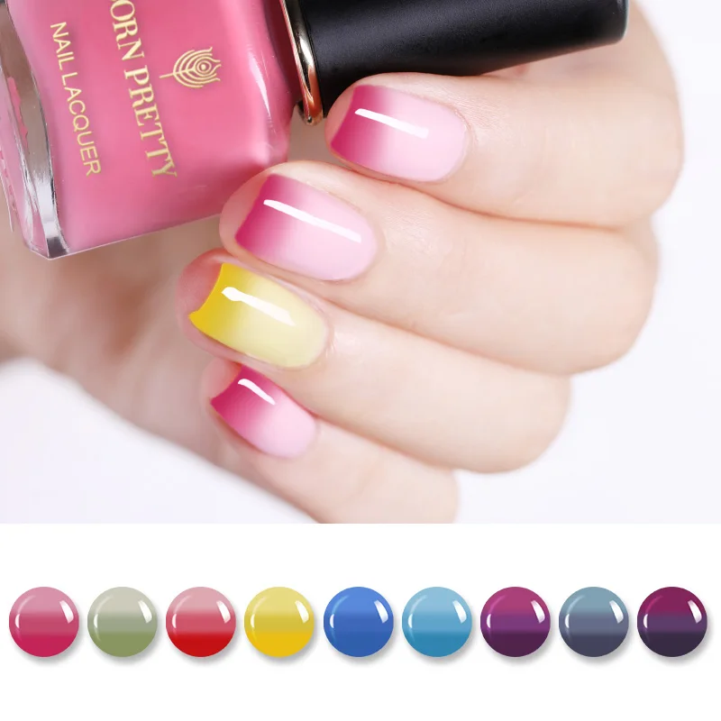 

BORN PRETTY 6ml Thermal Nail Art Polish Temperature Color Changing Nail Art Varnish Magic Effect Colorful Manicure Design