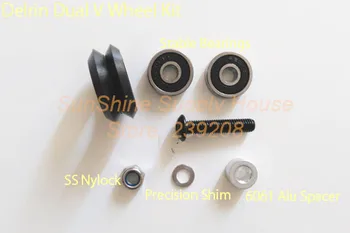 

dual V wheel Kit for VSlot rail OX CNC POM delrin 50 sets Free shipping