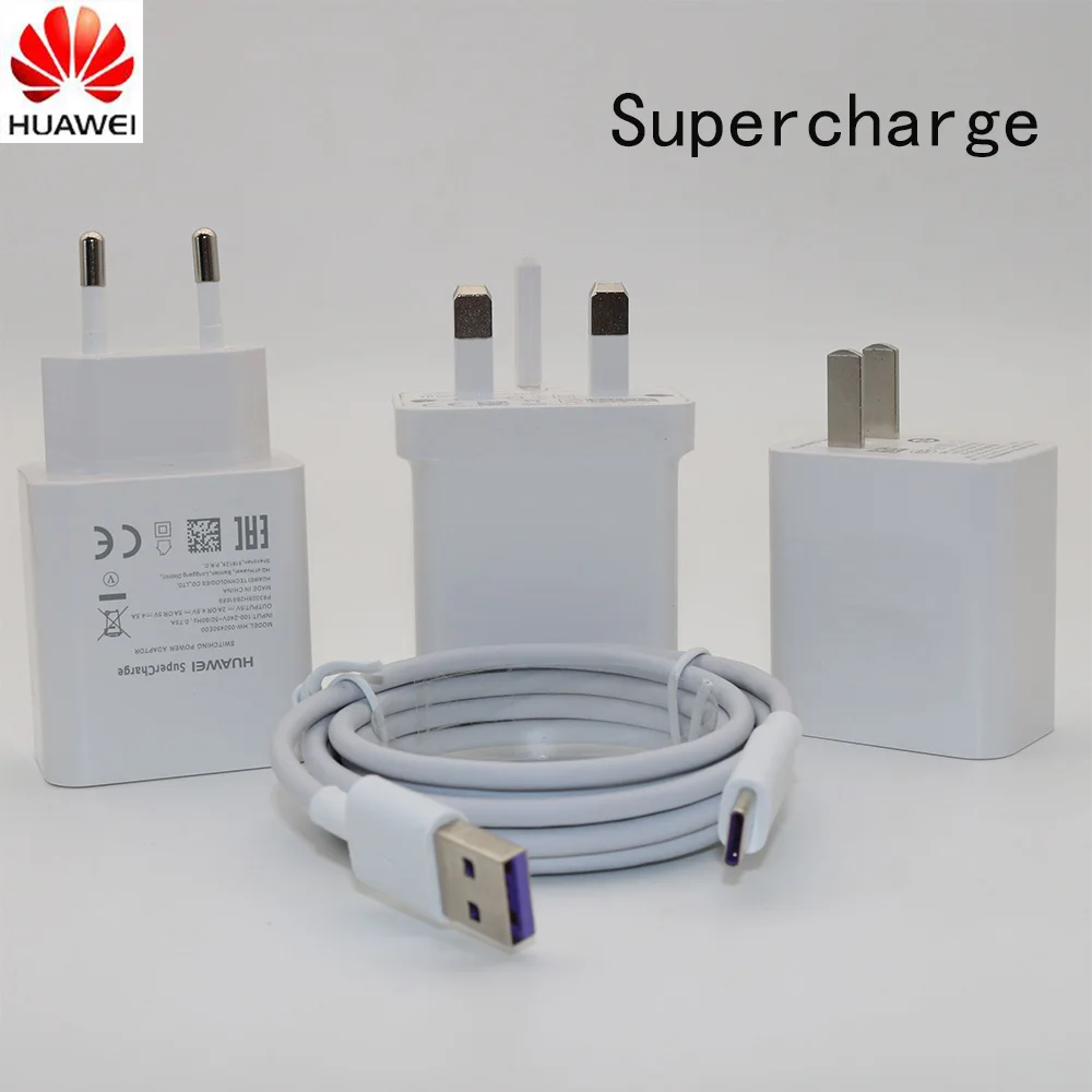 

Original HUAWEI P10 Plus Fast Charger Mate9 10 Pro Supercharge Quick Travel Wall Adapter 4.5V5A/5V4.5A 1.5M Type-C 3.0 USB Cable