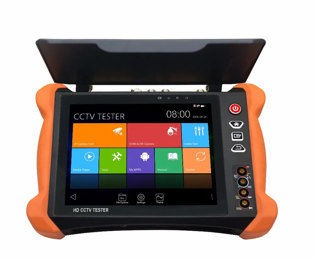 X9 series 8-inch fullest function cctv camera tester with ONVIF 4 channels testing,2048*1536 resolution with cctv camera system
