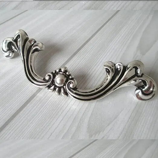 2.5" Antique Distress silver drawer kitchen pull handle 64mm