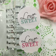 100 шт. 3*3 см в форме цветка любовь сладкий Стикеры этикетки белый Бумага Скрапбуки Наклейки пользовательские ярлык уплотнения для Box/подарок