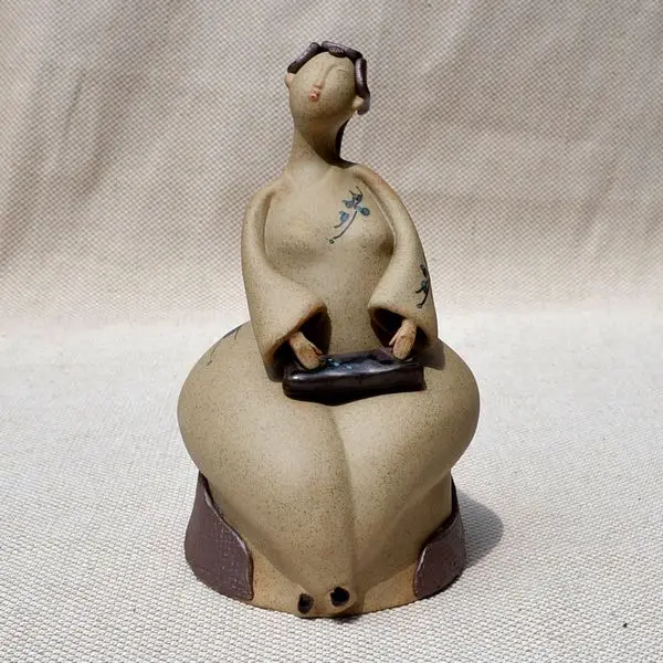 Pure handmade coarse pottery ceramic ornaments fat ladies classic