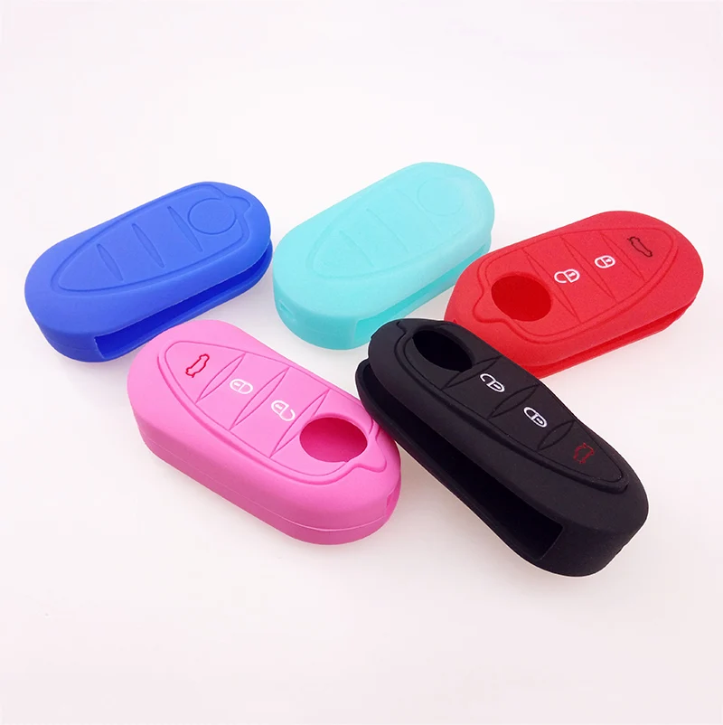 Cover chiave telecomando in silicone per Alfa Romeo Mito Giulietta 159 Gta Gtv Brera 4c -