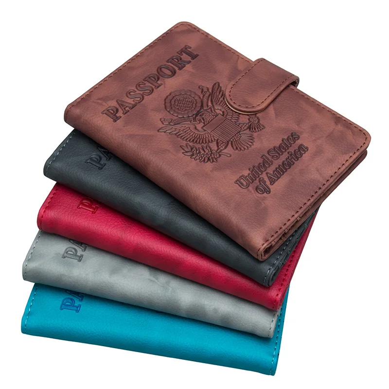 

Etaofun USA passport cover for documents women Vintage quality PU leather passport holder credit card holder case for US America