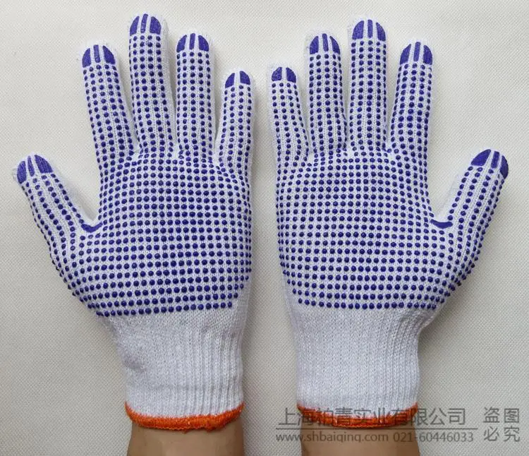 Cheap wholesale cotton gloves plus non slip dots Dotted Gloves