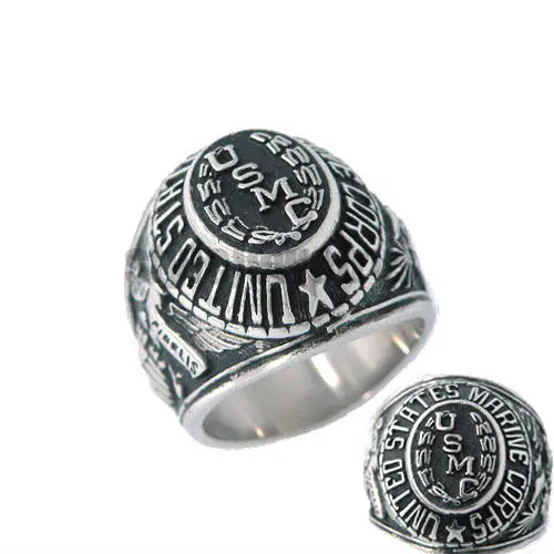 

Free shipping! UNITED STATES MARINE CORPS Ring USMC Ring Stainless Steel Jewelry Ring Motorcycles Biker Ring SWR0032B