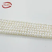 Snh 5 прядей/упаковка белый 7 мм Кнопка AA жемчужная прядь оптом