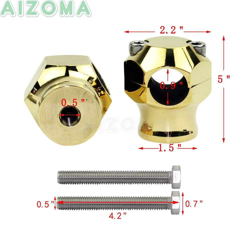 Грубой работы латунный руль стояки для Harley Sportster 883 Утюг Dyna Bobber Chopper на заказ 1& 25,4 мм ручка бар крепление стояка