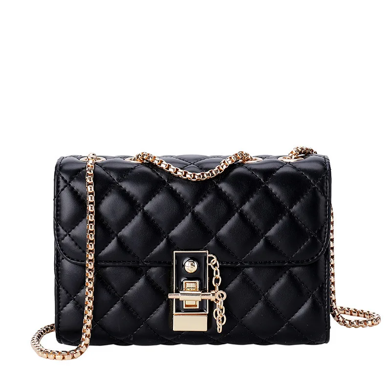 

2019 Bag Woman Oblique Tide Satchel Ins Exceed Fire Rhombus Chain Hand Take Small Square Package China Casual B458