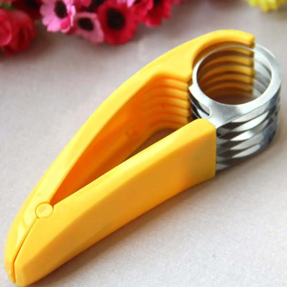 

High Quality 304 Blade Banana Slicer Green Cut Banana Artifact Fruit Knife Kitchen Gadget