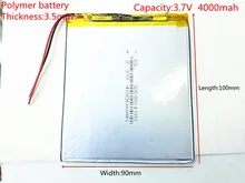 Freies verschiffen 3,7 V 4000 mah tablet batterie marke tablet gm lithium-polymer batterie 3590100