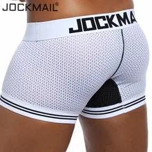 Jockmail marca underwear boxer boxers masculinos de malha respirável cuecas masculinas sexy calcinha de algodão dos homens bodysuit troncos pant(China)