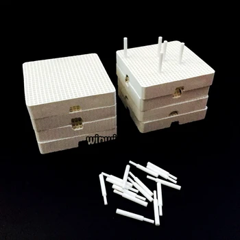 

High quality 6pcs Dental Lab Honeycomb Square Firing Trays with 20 Zirconia Pins