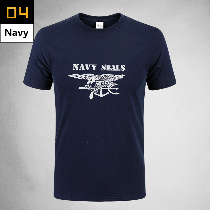 Mege Фирменная новинка, летняя футболка с коротким рукавом, Мужская Тактическая Военная одежда, армейский однотонный хлопковый топ, футболка, повседневная, Кроссфит, ууличная одежда - Цвет: Navy Blue