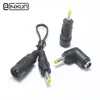 Adaptador de conector de alimentación CC macho hembra a 5,5x2,1mm, 4,0x1,7mm, 5,5x2,1 a 4,0x1,7mm, ángulo recto con Cable, 1 Uds. ► Foto 1/6