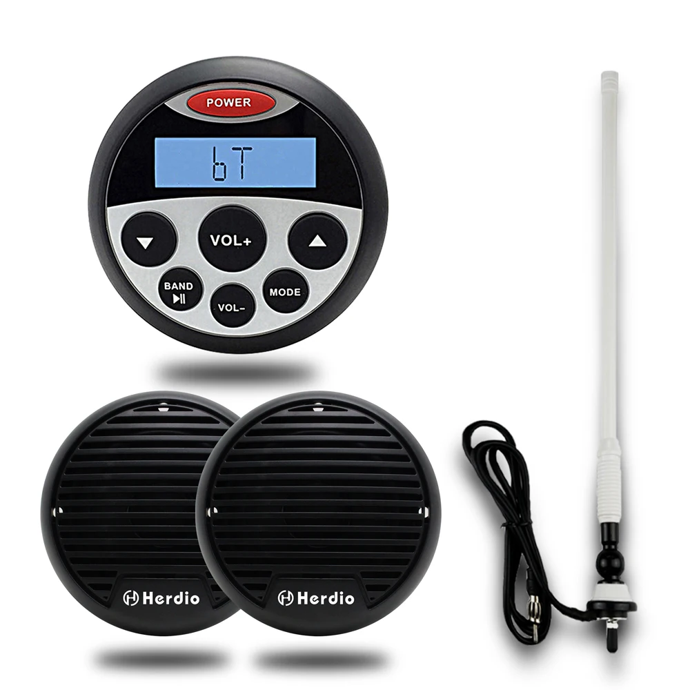 Waterproof Marine Radio MP3 Player USB Audio for Boat SPA UTV ATV With